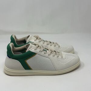 Rothy’s The RS01 Hudson Sneakers Mens 10.5 Ivory Green Casual Lace Up Knit Shoes
